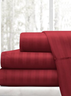 4 pieces bedding fitted solid color bed sheet set 床笠4件套