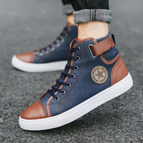 men jeans shoes canvas classic large size boots 男高帮板鞋子