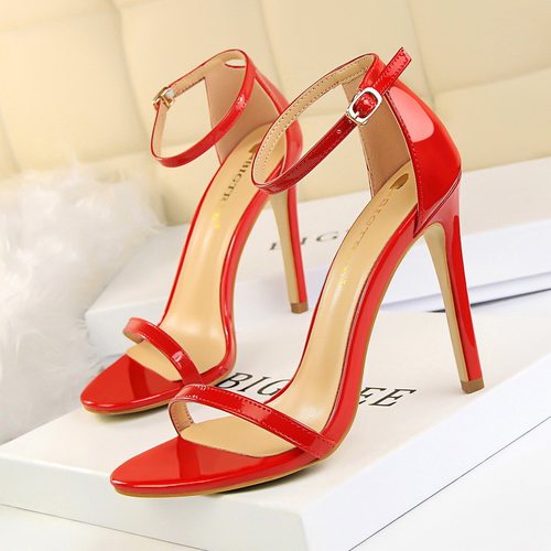 Stiletto heel shoes SW欧美经典高跟鞋简约一字百搭凉鞋婚鞋女鞋
