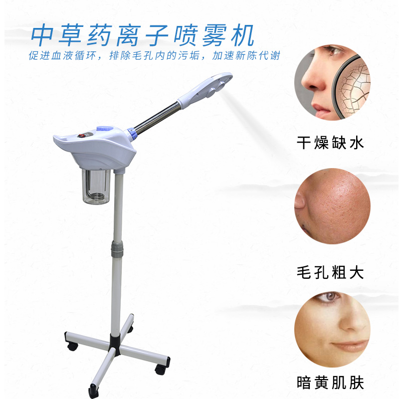 源头工厂花草离子数码版智能家用蒸脸补水热喷雾机美容仪器