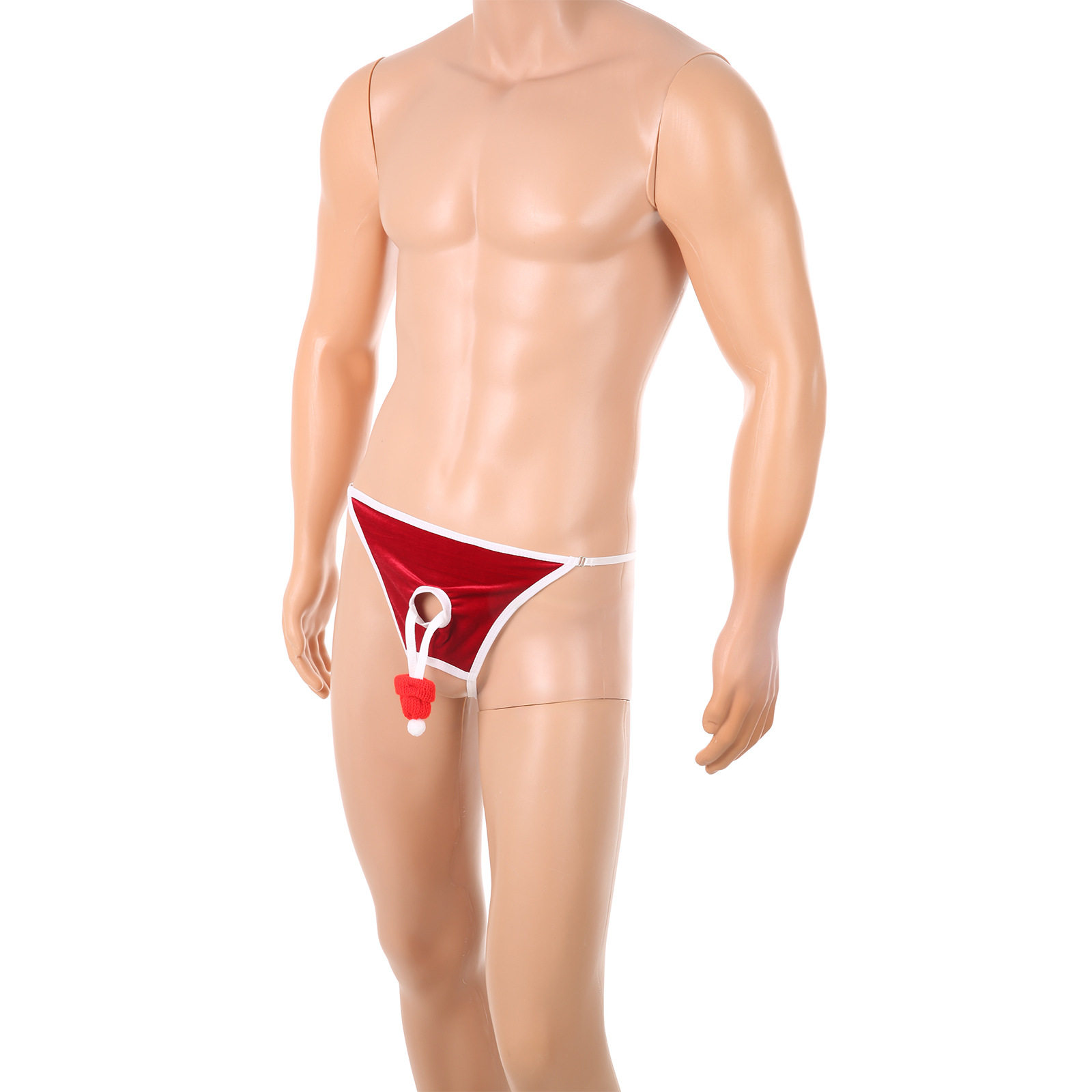 2025圣诞节帽子内衣露洞透气双丁字裤 镂空性感提臀表演走秀,女士内衣/男士内衣/家居服,男丁字裤,淘宝优惠券,粉丝福利购,淘宝优惠卷