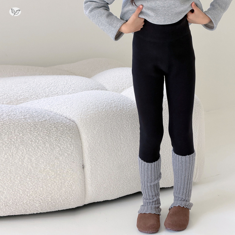 女童2025年冬季新款保暖神器羊绒打底裤中大童冬户外加厚内搭，童装裤子，祺儿童装