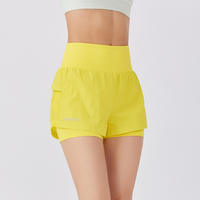Summer loose, breathable, quick-drying fitness sports shorts, women's yoga shorts, versatile casual shorts with lining to prevent exposure thumbnail 3