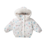 儿童加厚保暖甜美棉袄2025新款冬装连帽棉衣外套女孩保暖棉服P105，童装棉衣，祺妙童装