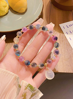 公主风彩色糖心手链甜美