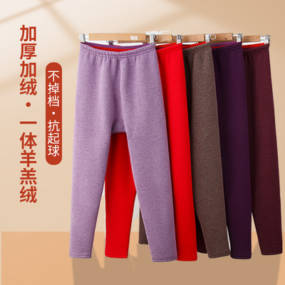 加绒加厚棉裤女士中老年人保暖裤