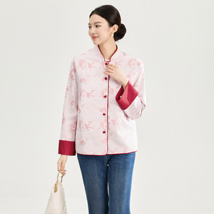 26春装新款新中式国风马踏迎春本命年新年战袍提花外套-2517306