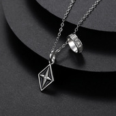 十字架吊坠 轻奢小众生男士 新款 星空之星项链男生潮牌百搭个性