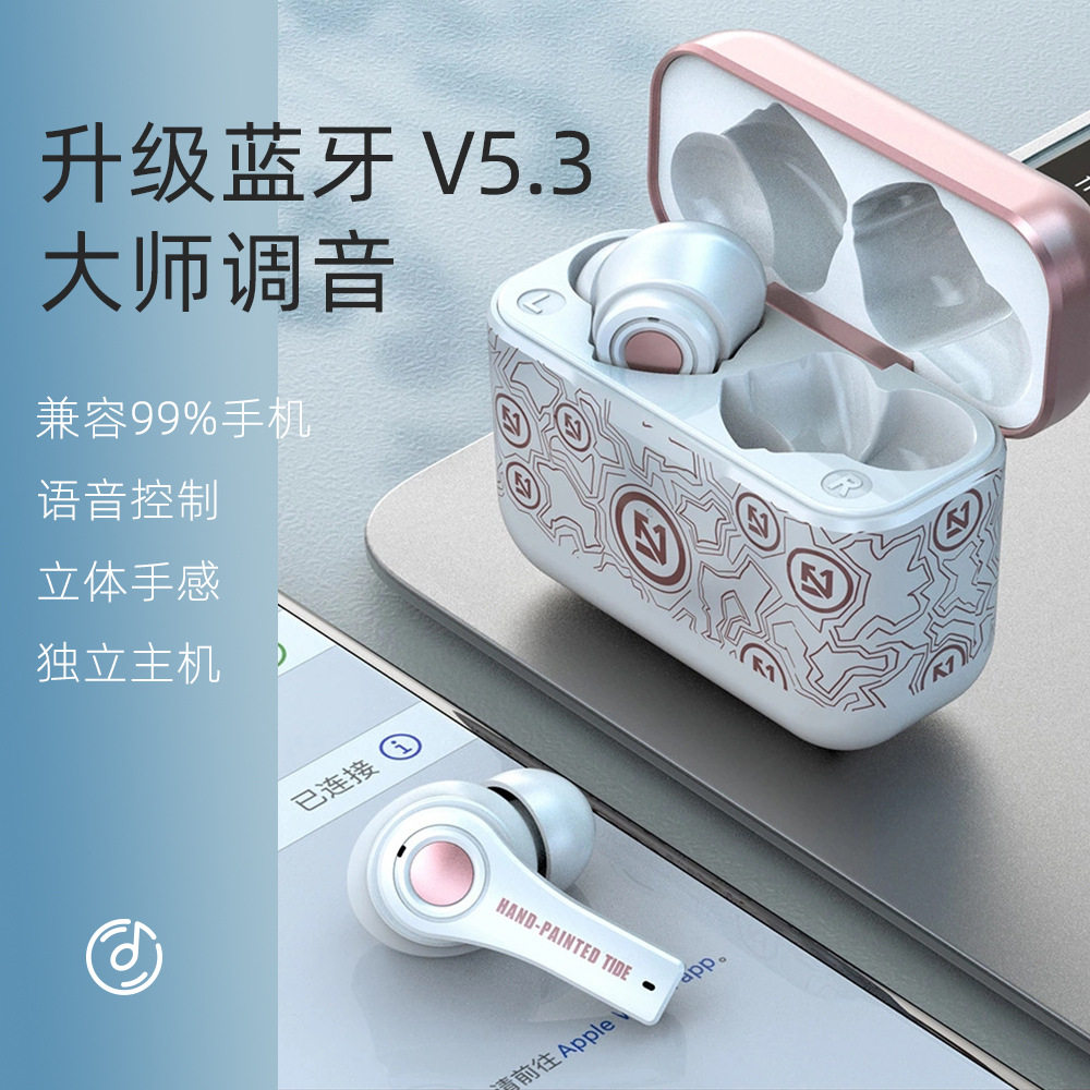 无线运动tws蓝牙耳机5.3长续航立体声重低音入耳式耳塞