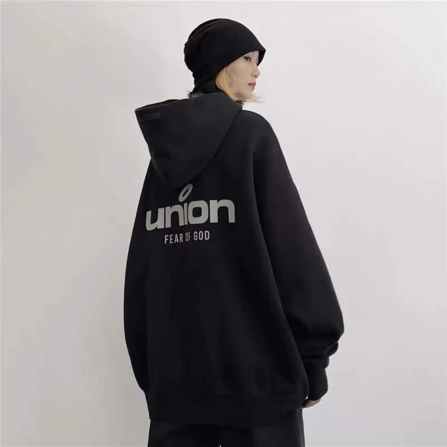 FOG  FEAR OF GOD ESSENTIALS美式潮牌女情侣连帽卫衣女同款