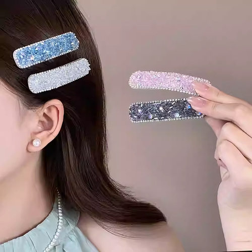 简约百搭刘海侧边夹发饰女