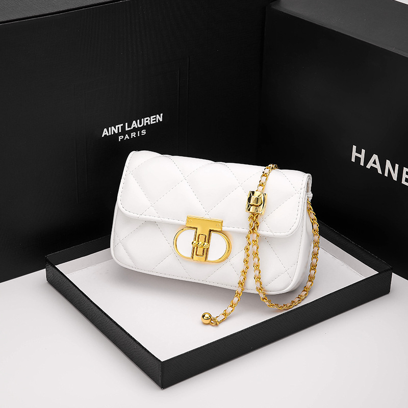 品牌时尚小众设计链条小方包肩斜挎包真皮时尚潮流轻奢女包