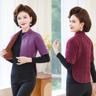 中老年德绒护肩中袖 睡觉防寒坎肩 保暖加绒保护肩膀颈椎马甲妈妈装