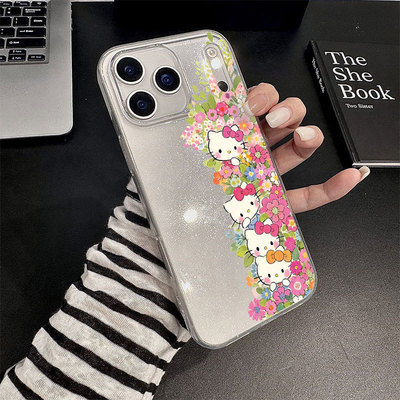 花丛kt猫透明细闪苹果iPhone卡通