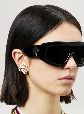 大框防风欧美时尚一体大框太阳镜女潮运动骑行防风墨镜透明框