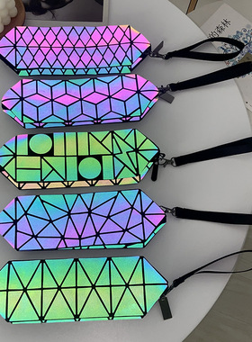 Iridescent reflective cosmetic toiletry makeup  bag