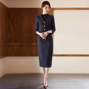 小香风名媛套装 春秋高级感套裙洋气气质女神范两件套工作服 女新款