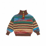 女童毛衣秋冬加厚2025新款儿童冬季打底上衣小女孩洋气百搭毛线衣，童装毛衣，祺妙童装