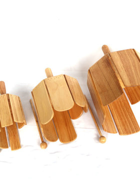 奥尔夫 多音响筒打击乐器儿童木质八音响筒10cm16cm22cm橡木响筒