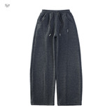 女童2025年冬季新款侧边贴标拼接羊驼绒卫裤女大童户外保暖弯刀裤，童装裤子，祺儿童装