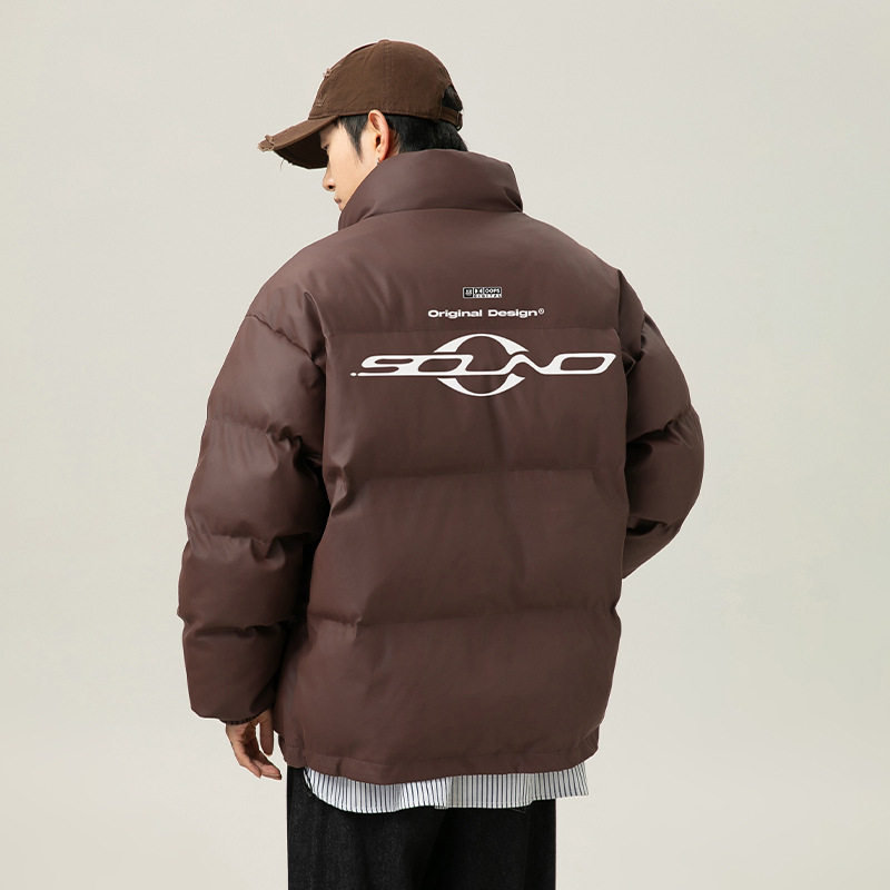 PU皮棉服冬季加厚潮牌面包服下摆可调棉衣外套L5134-P95控158,男装棉衣,电商A362
