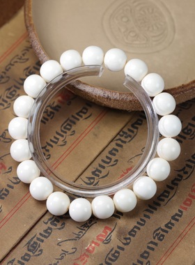 精品纯白天然鹿角文玩手串男女款