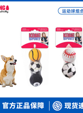 ZOO●KONG狗玩具球宠物互动户外训练磨牙遛狗橡胶运动球组合装