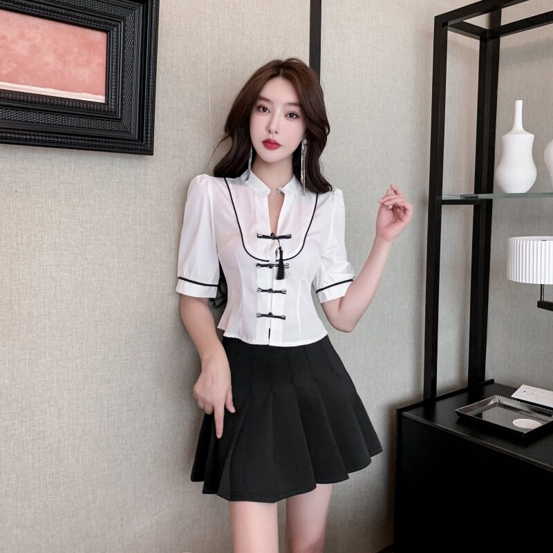 2023新款秋冬夜场酒店减龄百褶裙制服套装女足浴按摩美容技师制服