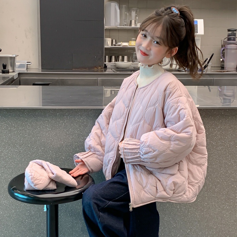女童棉服冬季2025新款洋气儿童秋冬绗棉外套中大童冬款夹棉衣服，童装棉衣，祺妙童装