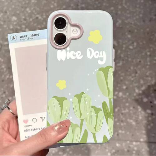 Spring Tulip Phone Case 适用 iPhone 17 Pro Max 16 15 14 Stylish Shockproof Protective Cover