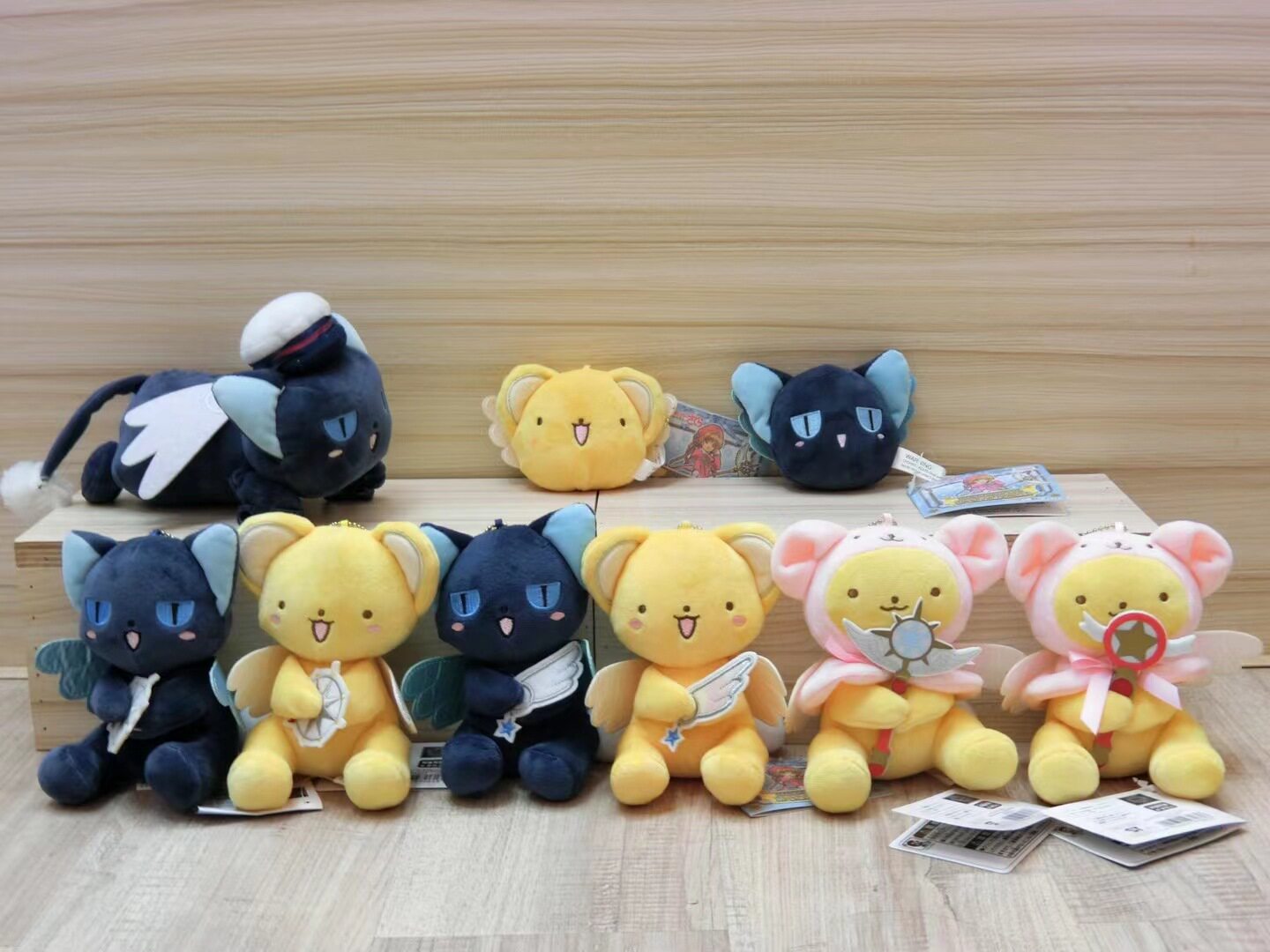 百变魔法少女小樱系列趴肩斯比奈鲁太阳小可衣夹公仔毛绒头型挂件