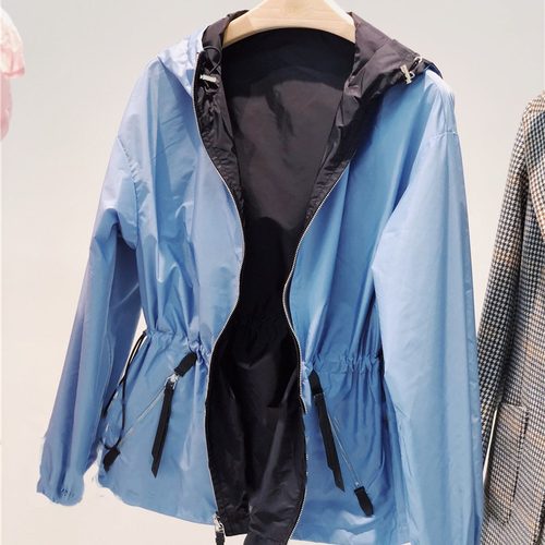 2024风衣外套连帽涤纶