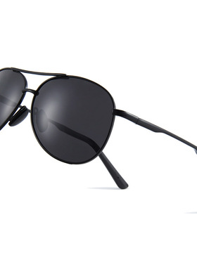 显脸小骑行金属钓鱼男女太阳双鼻梁金属彩膜飞行员防紫外线墨镜