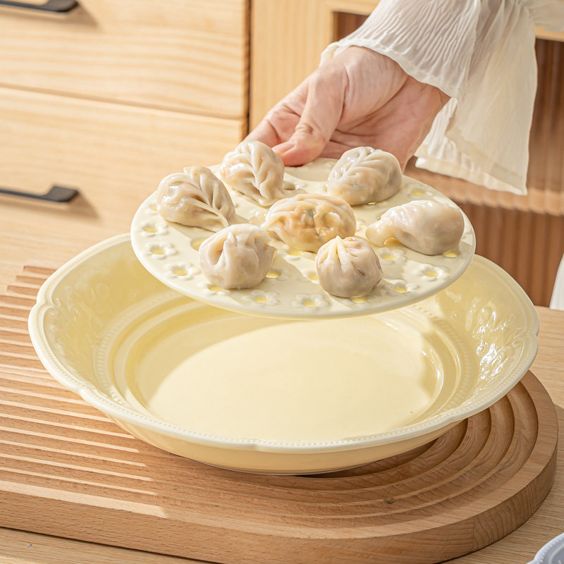 【TOP*1饺子盘沥水沥油盘】