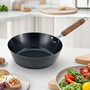 铁流(SUMMIT)日本原装进口纯铁精铁铁锅 炒锅不粘锅 炒锅无涂层