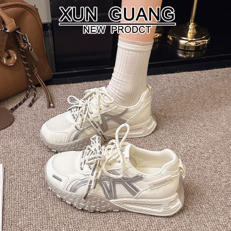 头层牛皮德训鞋厚底休闲