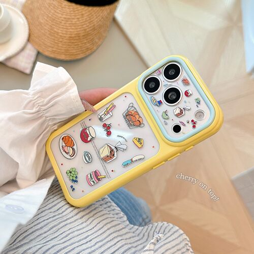 Vibrant Breakfast Bread Transparent Phone Case Border Protective Cover 适用 iPhone 17 Pro Max 16 15