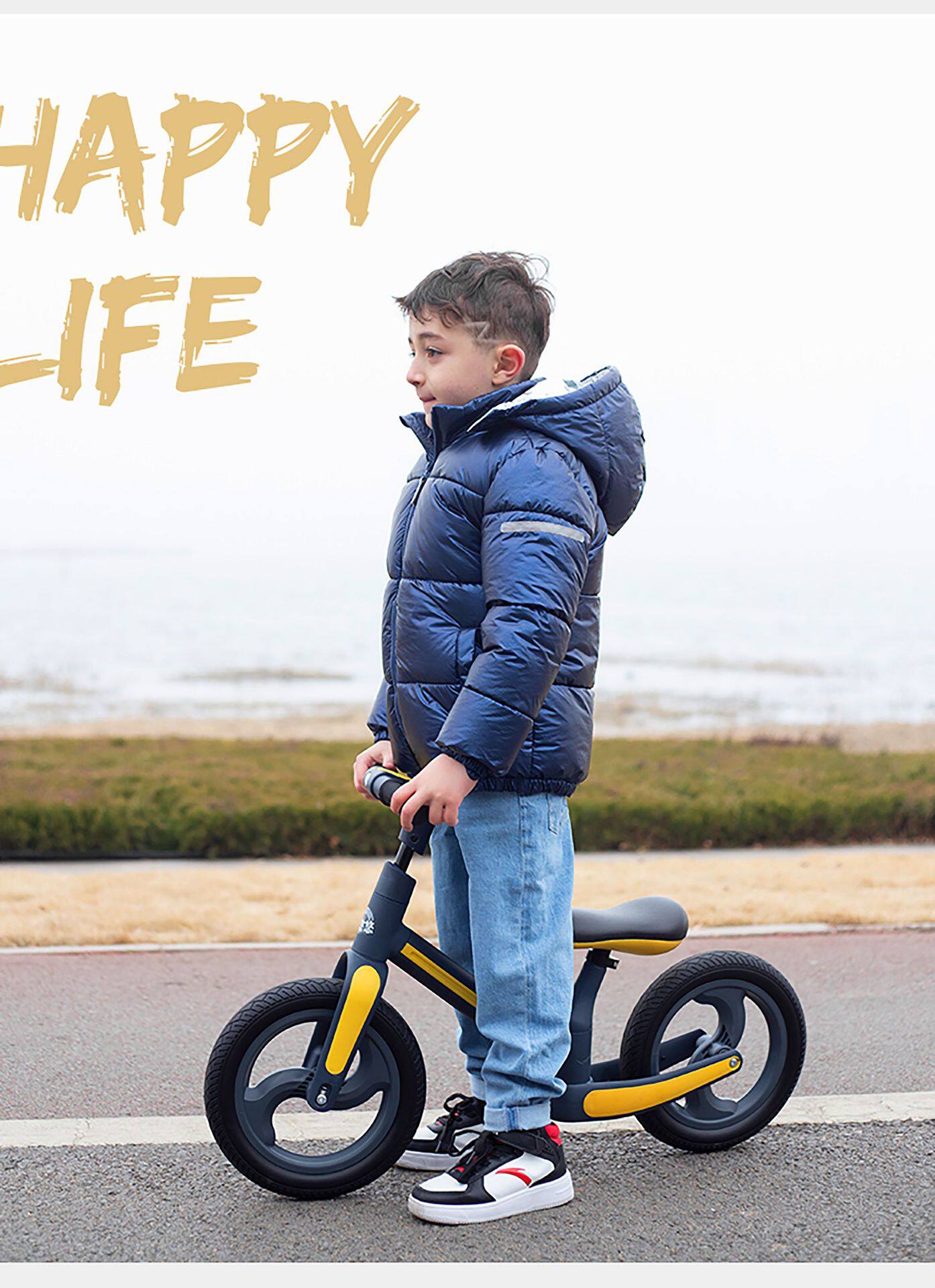 萌悠悠儿童可折叠平衡车无脚踏3-6岁滑行学步车女孩自行车溜溜车