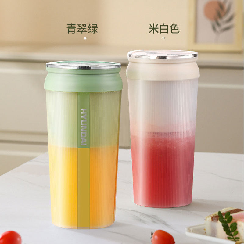 HYUNDAI榨汁机 家用小型便携式果汁杯电动搅拌料理奶昔果汁摇摇杯