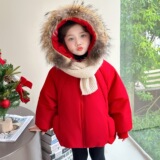 女童棉服秋冬季2025新款洋气女冬装夹棉衣服儿童棉袄女孩外套P168，童装棉衣，祺妙童装