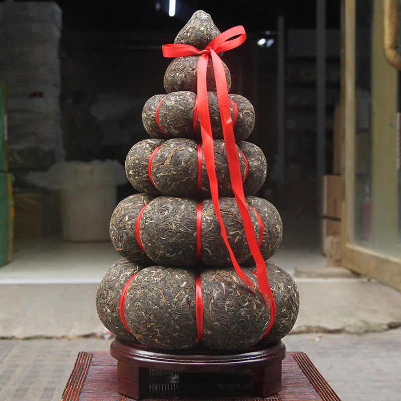 普洱礼品工艺摆件礼品茶10斤大份量金瓜葫芦摆件可喝普洱生茶5kg