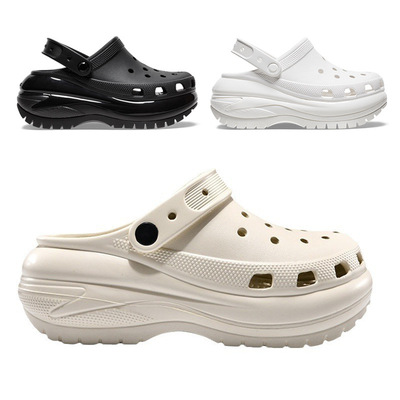 光轮洞洞鞋松糕镂空eva