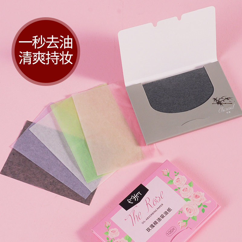 魔法美人面部吸油纸蓝膜 夏季去油吸油面纸生女士脸部去油面巾纸图片