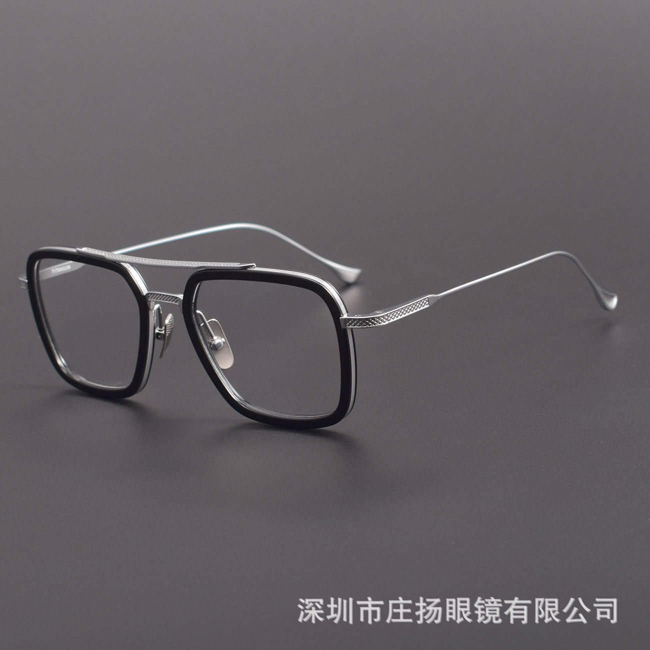 钢铁侠双梁眼镜板材大框dita同款006可配近视墨镜纯钛眼镜架