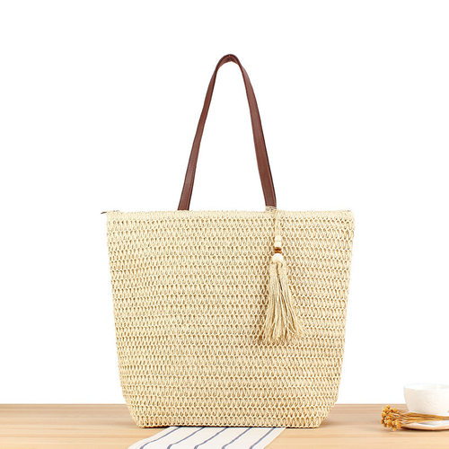 New versatile large capacity straw tote bag minimalist summe