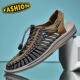 sandals 编制 woven trend shoes 罗马凉鞋 beach 透气软底情侣款