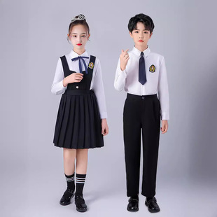 儿童朗诵合唱演出服女童小学生诗歌口才演讲比赛服装爱国元旦礼服