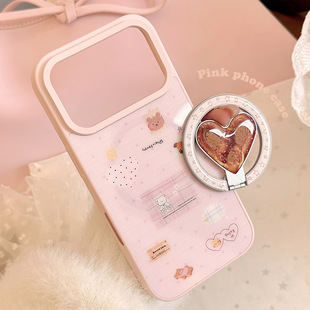 AceCase小熊水包iPhone16苹果17promax适用15手机壳14磁吸支架13创意12少女11