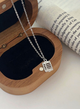 国潮算盘项链s925银女