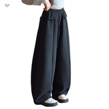 女童2025年冬季新款设计感荷叶边卫裤女大童小俏皮软糯加厚弯刀裤，童装裤子，祺儿童装